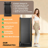 Tapis de marche plat 2.5HP 6 km/h silencieux antidérapant amorti maison bureau sous-bureau fitness