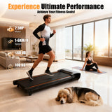 Tapis de marche plat 2.5HP 6 km/h silencieux antidérapant amorti maison bureau sous-bureau fitness