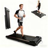 Tapis de marche plat 2.5HP 6 km/h silencieux antidérapant amorti maison bureau sous-bureau fitness