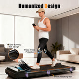 Tapis de marche plat 2.5HP 6 km/h silencieux antidérapant amorti maison bureau sous-bureau fitness