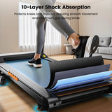 Tapis de Course Pliable, Inclinaison & Barres de Support Silencieux & Amorti