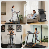 Tapis de course pliable professionnel portable pour maison et bureau, silencieux, écran LCD