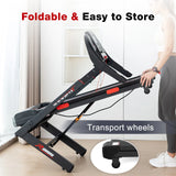 Tapis de course pliable 2-en-1 avec 15 vitesses, inclinaison automatique, bande large, portable