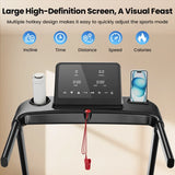 Tapis de course pliable professionnel portable pour maison et bureau, silencieux, écran LCD