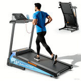 Tapis de Course Pliable, Inclinaison & Barres de Support Silencieux & Amorti