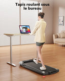 Tapis de course 2-en-1 : marche et course 12 km/h, inclinaison 7 %, moteur 2,5 HP, pliable, extra-large 40 cm