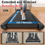 Tapis de course vitesse réglable 1-12 km/h, tapis électrique pour marche, jogging et course à domicile