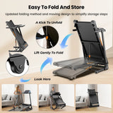 Tapis de course pliable professionnel portable pour maison et bureau, silencieux, écran LCD