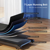 Tapis de Course Pliable, Inclinaison & Barres de Support Silencieux & Amorti