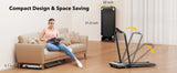 Tapis de course 2-en-1 : marche et course 12 km/h, inclinaison 7 %, moteur 2,5 HP, pliable, extra-large 40 cm