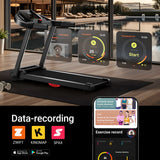 Tapis course pliable P9 maison capteur fréquence cardiaque 12 programme