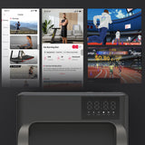 Tapis de marche plat 2.5HP 1-6 km/h antidérapant amorti portable pour maison et bureau