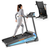 Tapis de course pliable professionnel portable pour maison et bureau, silencieux, écran LCD