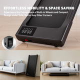 Tapis de marche plat 2.5HP 1-6 km/h antidérapant amorti portable pour maison et bureau